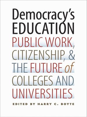 cover image of Democracy's Education